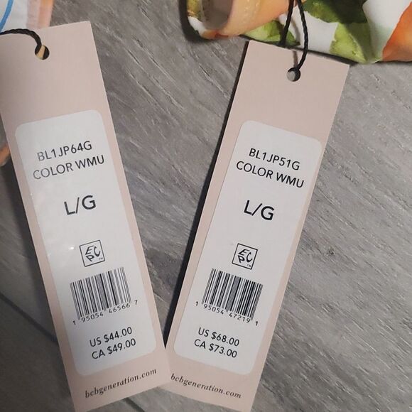 BCBG Generation Women's Peachy Lace Up Top & Ruched Bikini Bottom Size Large - Picture 14 of 16